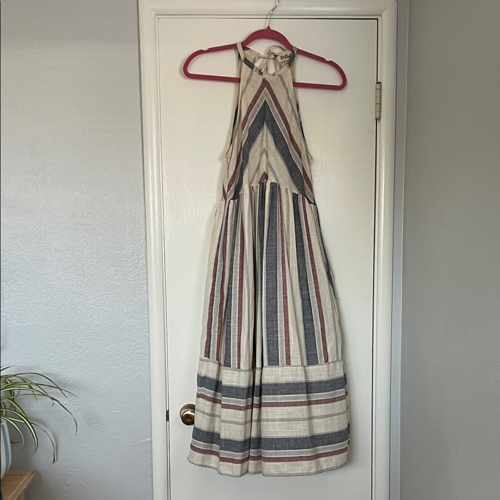 Boutique Striped Halter Neck Dress